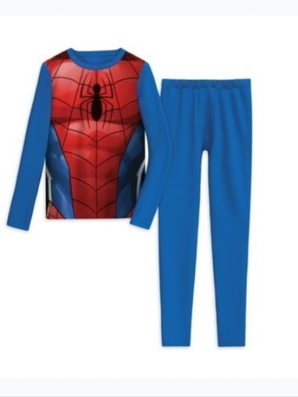 Cuddl Duds Boys' Spider-Man Thermal Set - Red & Blue Size Large